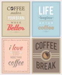 Coffee posters. EPS8.