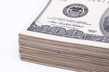 Dollars and Isolated On White