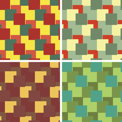 seamless rectangulars pattern set