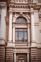 The architecture of Lviv. Window and columns