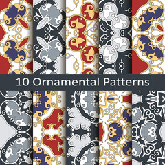 set of ten ornamental patterns - 80535216