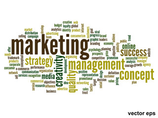 Vector conceptual business marketing word cloud