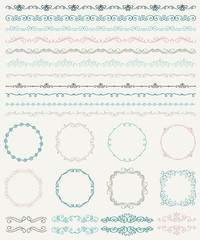 Hand Sketched Borders and Frames, Dividers, Swirls