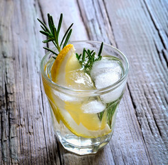 Rosemary and lemon soda