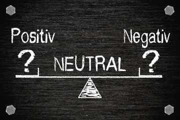 Tafel - Postiv - Negativ - Neutral