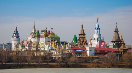 Obraz premium Beautiful fabulous city with towers and Terem in Moscow