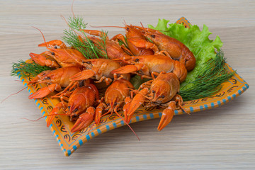Boiled crayfish