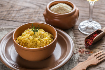 Risotto with saffron and parmesan