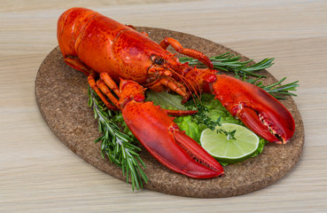 Boiled lobster