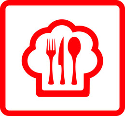 red icon for food symbol