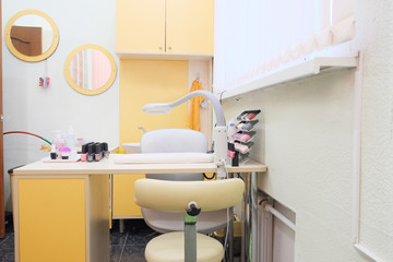 Manicure room interior