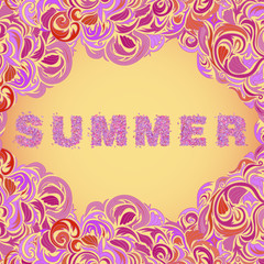 Colorful floral summer background