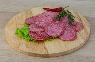 Sliced salami