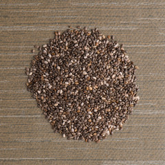 Circle of chia seeds