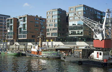 Traditionsschiffe im Sandtorhafen in Hamburg,Deutschland