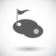 Golf single icon.