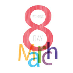8 March, Women's Day Greeting Card Design