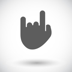 Rock and roll sign.