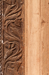 Detail decorative of Dauji Ki Kothi in Orchha