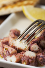 griechischer Oktopussalat mit Zitrone