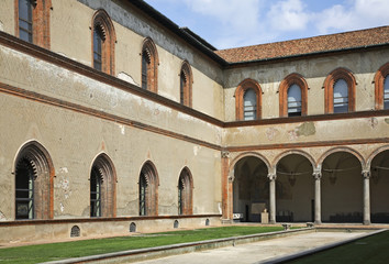 Fototapeta na wymiar Sforza Castle in Milan. Lombardy. Italy