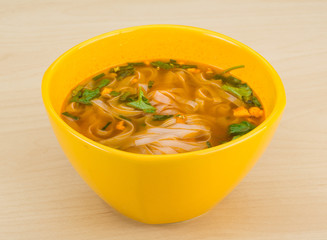 Rice noodle soup