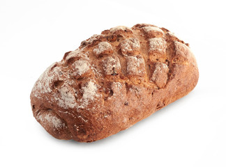 Fresh bread isolated on a white background