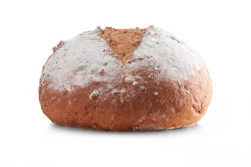 Fresh bread isolated on a white background