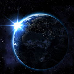 Abstract Earth from space