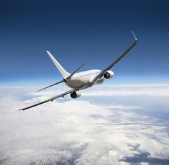 Clear airplane in the sky