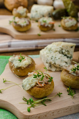 Mushrooms stuffed with cheese
