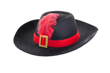 Black hat with feather