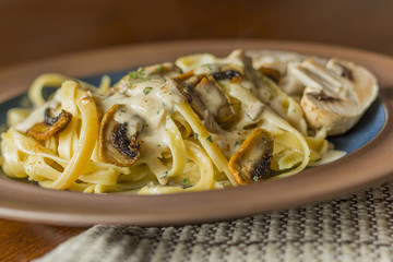 Mushroom Fetuccine Alfredo