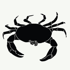 vector crab silhouettes