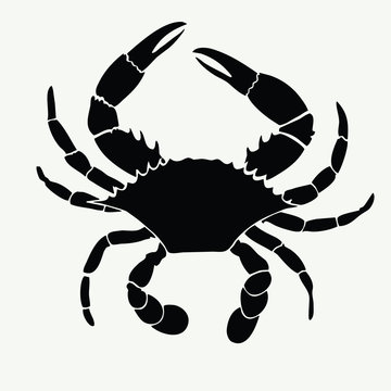 vector crab silhouettes