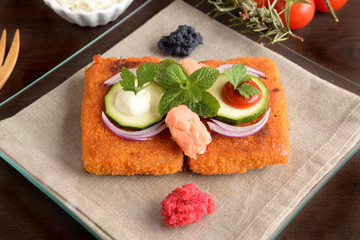 battered cod and contour