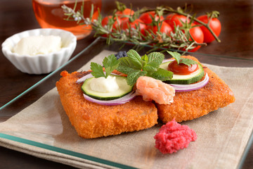 battered cod and contour
