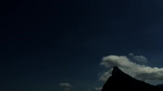Time Lapse of Clouds Forming at Corcovado Mountain Rio