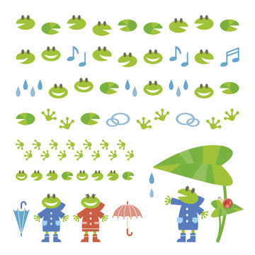Set of Design of frogs