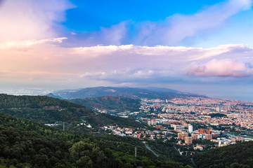 Panoramic view of Barcelona