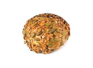 Sunflower bun on white background