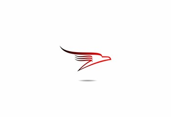 flying eagle, logo hawk, red, wing, falcon template