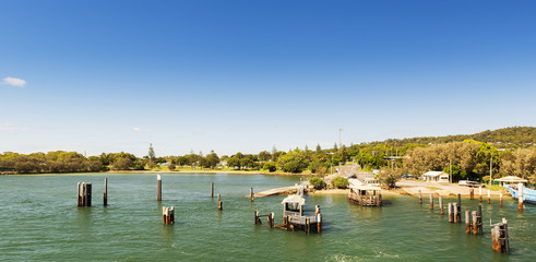 Dunwich, main town on Queensland's Stradbroke Island at sunset