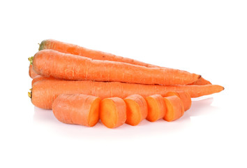 baby carrots on white background