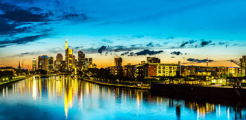 Frankfurt am Main during sunset