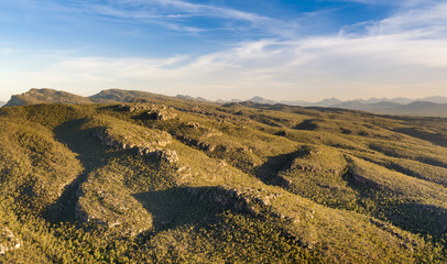 Spectacular mountain scenery at sunset in the Grampians National Park, Victoria, Australia