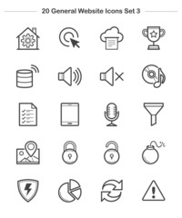 Line icon - General icons Set 3, Bold