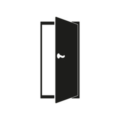 The door icon. Exit and login  symbol. Flat