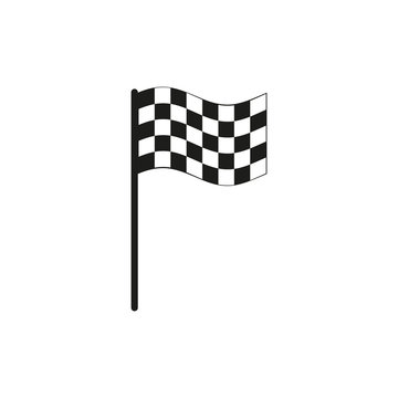 The checkered flag icon. Finish symbol. Flat