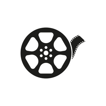 The video icon. Movie symbol. Flat